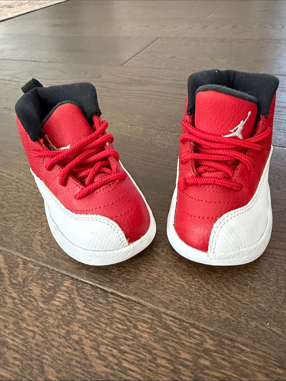 Nike Air Jordan 12 Retro Red Black White Toddler Sneakers Size 6C